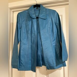 Worthington Women's Blue Leather Jacket